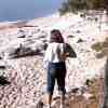 Nancy at Beach  probably October when she was at Simmons 
